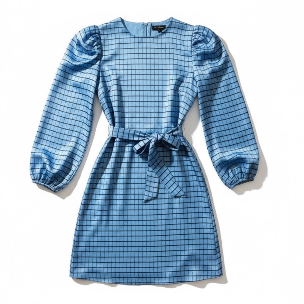 Sisters Point Blue Preppy Lagenlook Cottage Modern Avant Shirt Dress Medium